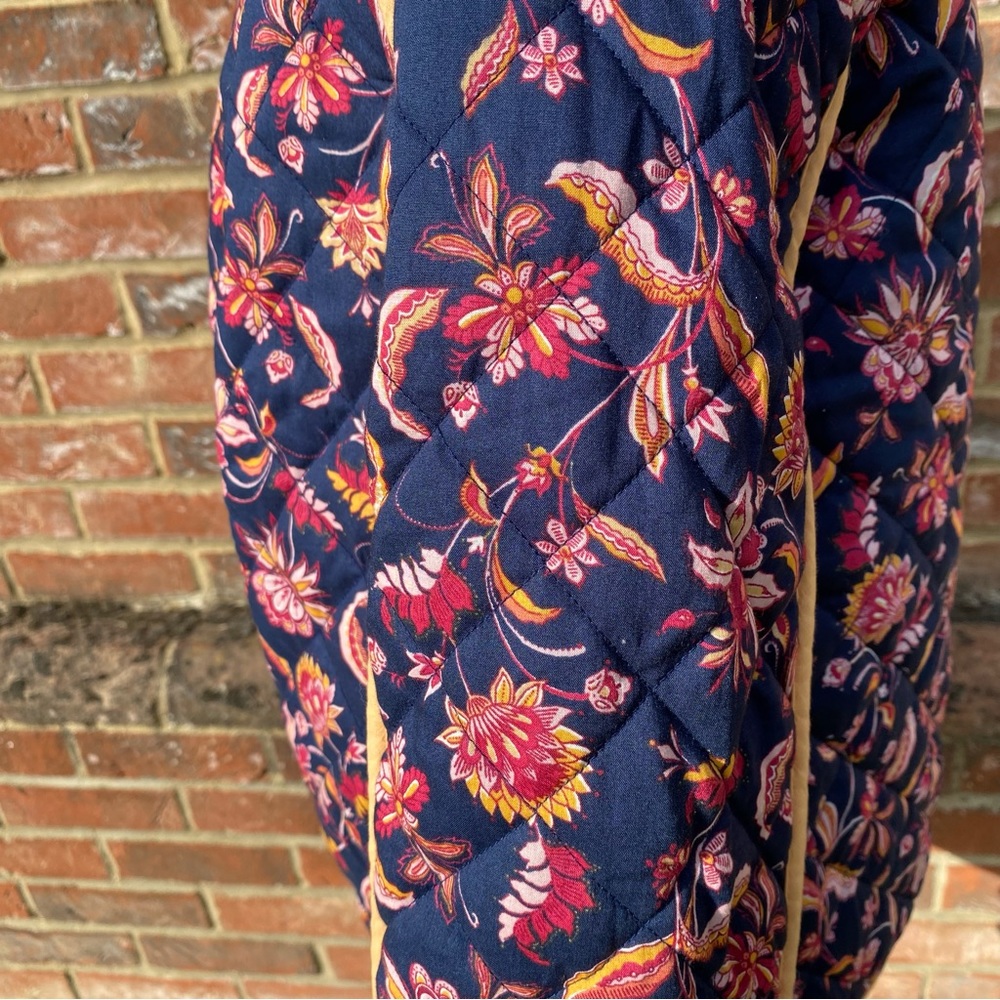 BNWT Thought Size 8 100% Organic Cotton Floral Paisley Print Open Jacket Trim - Picture 12 of 15
